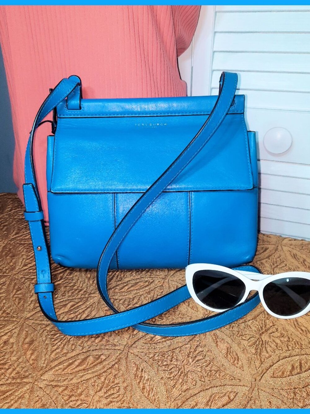 Tory Burch Blue Crossbody Tory Burch  Tory Burch T Block